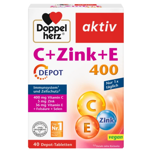 DoppelHErz Aktiv Vitamin C+ Zink+ E 400