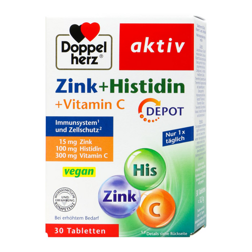 DoppelHerz Aktiv Zinc + Histidine + Vitamin C
