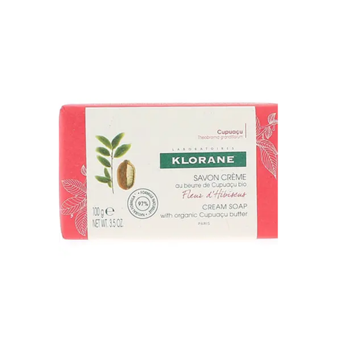 Cream soap with  Hibiscus flower