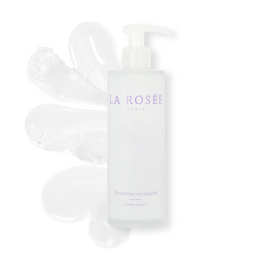 Glass shampoo bottle